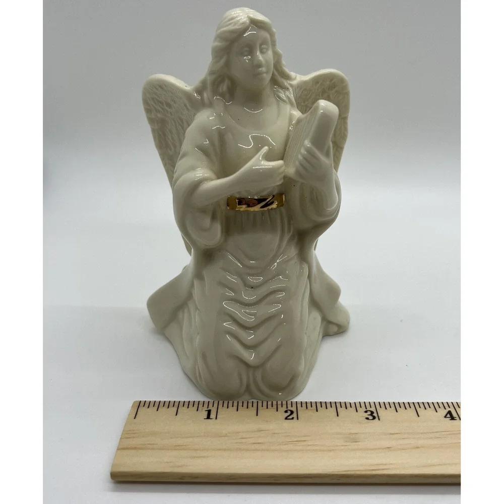 Lenox Guardian Angel Playing Harp Porcelain Figurine‎ 4 1/2